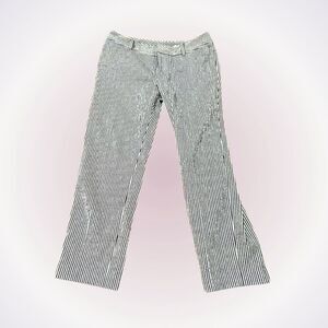 Club Monaco Striped Navy and White Trousers | Sz 4